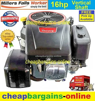 16hp PETROL ENGINE ELECTRIC START MOTOR 1  VERTICAL SHAFT Ride On Mower Engine • $772.99