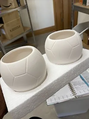 Craft It Football Ceramic Flower Pots. Paint Your Own Football Flower Pot • £6