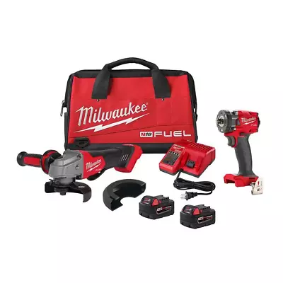 M18 FUEL 18V Li-Ion Brushless Cordless Grinder & 3/8 In. Impact Wrench Combo Kit • $690.77