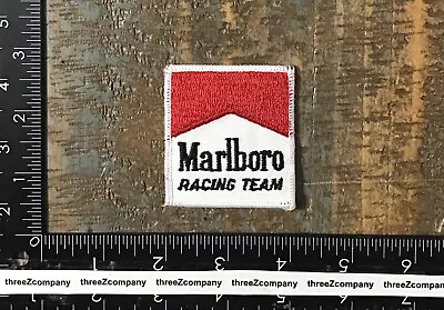 Vintage MARLBORO RACING TEAM Cigarettes Logo Iron-On Patch 1970's NASCAR Smoking • $25.60