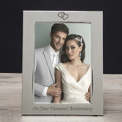 Silver 5x7 Or 4x6 On Your Wedding Anniversary Photos Pictures Frames Gifts Day • £11.99