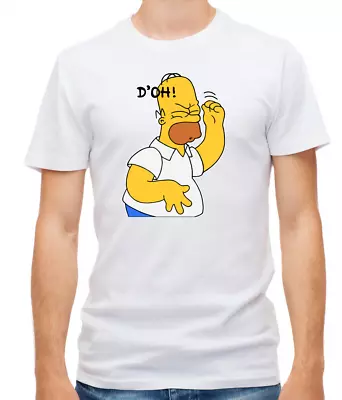 Simpsons Characters Homer Simpson Short Sleeve  T- Shirt Men G087 • £9.51