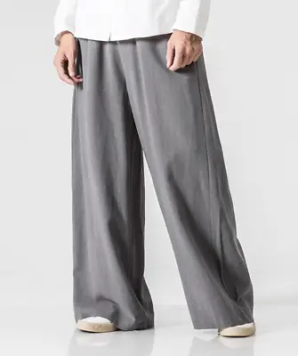 Mens Sweatpants Chinese Loose Slacks Wide Leg Trousers Carpenter Casual Pants  • $70.19