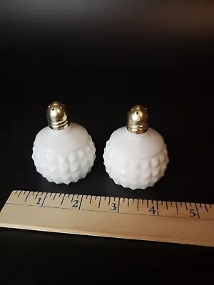 Vintage Milk Glass Mini  Salt And Pepper Shakers Japan  • $12