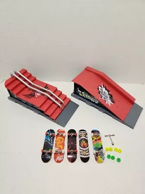 Lot Of Tech Deck Finger Board Skate Park Ramp Rails Stairs SkateBoards Mini • $23.50