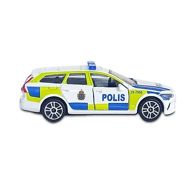 Majorette Volvo V90 White Polis Sweden Police SOS Diecast Car - No Box - 2022 • $10