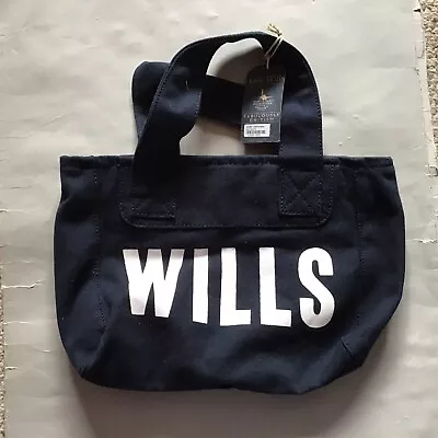 £20 • Buy Jack Wills Navy Bag Navy Pink Stripe Lining 100% Cotton Canvas Smaller Tote Bag