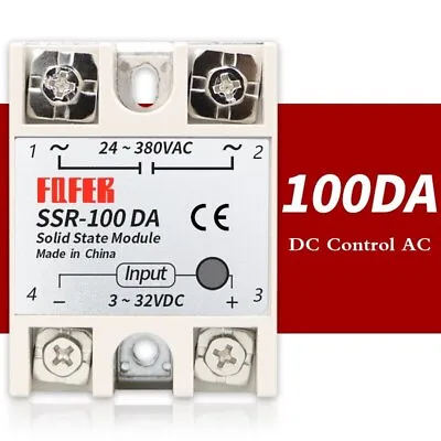 Single Phase Solid State Relay SSR 10A 25A 40A 60A 80A 100A 3-32V 1 Pcs  • $17.99