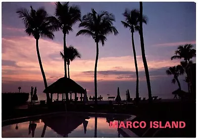 Vintage Marco Island Florida Beach Resort Sunset Postcard 70's - 80's • $3.99