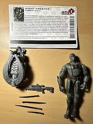 GI Joe Cobra NIGHT CREEPER Mint Loose 100% Complete 2004 Valor Vs Venom • $0.99