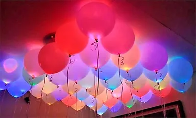 £3.99 • Buy LED Balloons 48 Pack Light Up PERFECT PARTY Decoration Wedding Kids Birthday UK!