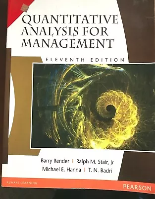 Quantitative Analysis For Management: International Edition (Hardcover) • $5.29