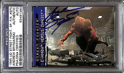 Andrew Bryniarski Signed 1995 Upper Deck Street Fighter F/X Card #5 PSA/DNA 1994 • $59.99