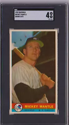 1959 Bazooka Mickey Mantle Hand Cut SGC 4 P1240 Great Centering! • $7100