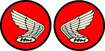 #3307(2) 2  Honda Vintage REPRO HM HRC Racing Sticker Decal LAMINATED PAIR • $4.39
