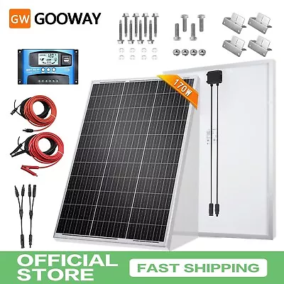 170W 200W Solar Panel Kit 12V Battery Charger Controller RV Camper Boat Caravan • £109.99