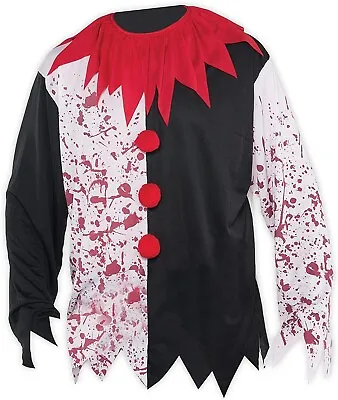 £9.99 • Buy Evil Clown Shirt Black Halloween Fancy Dress Costume Adult Medium/Large
