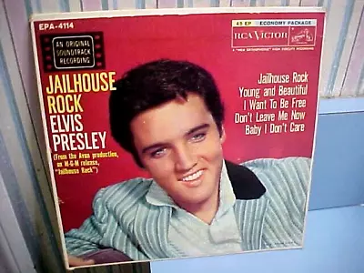 Elvis Presley - EX VINYL & EX CARDBOARD PIC SLEEVE/ GREAT AUDIO - Jailhouse Rock • $24.99