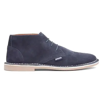 Lambretta Mens Shoes Boot Adults Lace Up Boots Navy Leather Desert Chiswick SIZE • £29.99