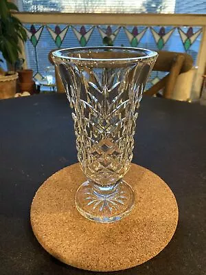 Waterford Crystal Footed Vase 7 Inch Beautiful Pattern • $34.99