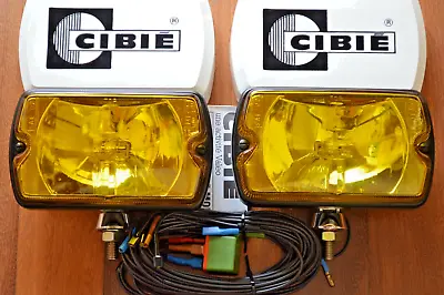 Vintage NOS CIBIE 35 YELLOW DRIVING LIGHTS With STONE COVERS Youngtimers Classic • $399
