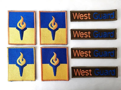 Set Morale Patch NGO Blue Yellow West Soldier Volunteer Ukraine War Memorabilia • £37.85