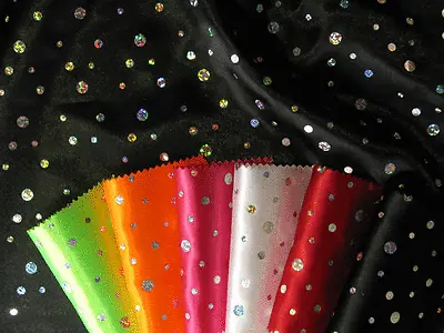 Hologram Sequin Satin Fabric - 100% Polyester - Width 150 Cm -  Sale Item • £3