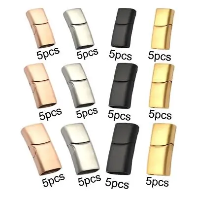 5pcs Jewelry Clasps Buckle Closures Flat Leather Cord DIY • £9.02