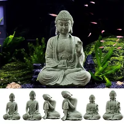 Sandstone Buddha Fish Tank Decoration Buddha Figurine  Fish Tank Accessories • $16.74