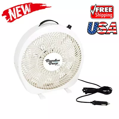 12  Rotary Fan RV Marine Fan Car 10 Blades Portable Fan Compact 12V Freestanding • $68.90