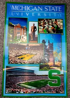 Michigan State Spartans University Volunteers 3D Poster  Campus Football 16X24 • $6.95