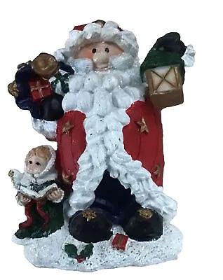 Boxed 5” Resin Father Christmas Ornament Decoration Santa Claus Vintage • £5.90