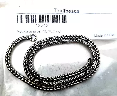 $59 • Buy TROLLBEADS 13242 Necklace Sterling Silver Makes 16.5  Neck (15.5  Actual ) New