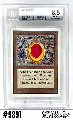 MTG Mox Ruby - Unlimited - BGS 8.5 - #9891 NM-Mint English Unlimited • $8000.74