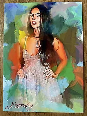 Megan Fox #4 Art Card Limited Numbered 50/50 Edward Vela Signed 2022. • $12.50