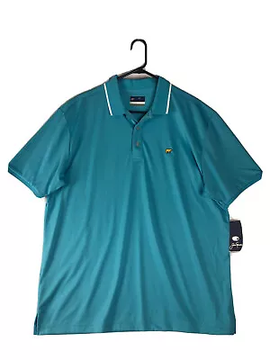 Jack Nicklaus Polo Golf Shirt Size XL StayDri Performance Maui Blue Golden Bear • $17.99