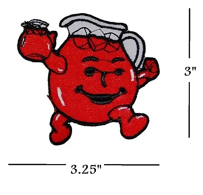 Kool Aid Man Pitcher Retro 90s Style Iron On Patch Fashion 80s Applique RED • $2.99