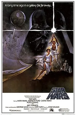 Star Wars Episode IV - A New Hope - Movie Poster (Style A) (Size: 24  X 36 ) • $12.99