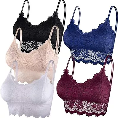 5 Pieces Bralette Lace Padded Bandeau Bra Lace Top Size S/M With Straps • £20