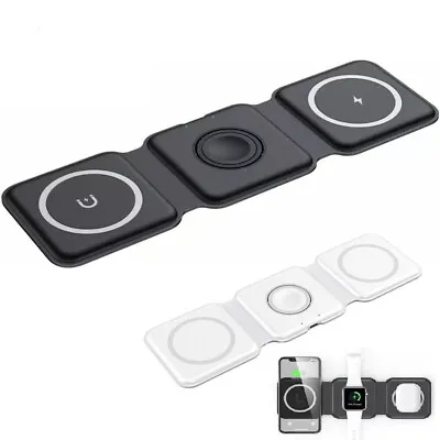 3in1 Wireless Charger Foldable Mat Pad For IPhone AirPods Apple Watch Android • $12.99