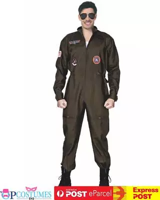 Mens  Fighter Pilot Top Gun Maverick Aviator Air Force Costume 1980s • $48