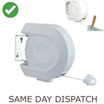 15/12m Retractable Washing Line Wall Mounted Heavy Duty Clothes Dryer Extendable • £10.50