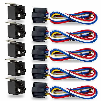 £5.29 • Buy 12V Automotive Changeover Relay 40A 5-Pin SPDT Switching Relays For Car Bike Van