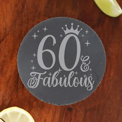 £8.99 • Buy 60 And Fabulous Engraved Wine Glass 60th Birthday Gift - Personalised 60th Glass