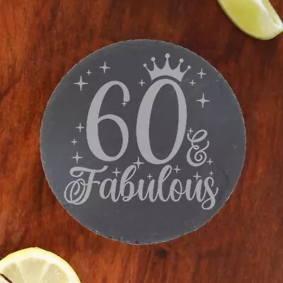 60 And Fabulous Engraved Wine Glass 60th Birthday Gift - Personalised 60th Glass • £8.99