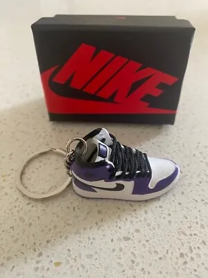 Air Jordan 1 Retro High-(court Purple White)-3d Sneaker Keychain With Box • $15