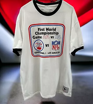 Mitchell & Ness First World Championship Game AFL Vs NFL Super Bowl 1 NEW XL Tee • $24.99