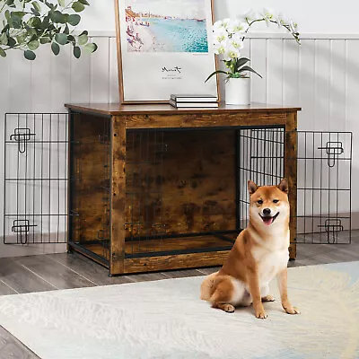 38 /43  Furniture Style Dog CrateWooden Dog Crate With Removable TrayPet Cage • $179.99