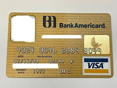 Bank Americard Visa Credit Card Bank Of America Versateller Exp 1999 • $26.99