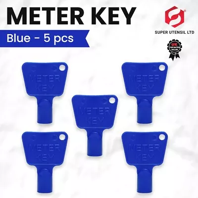 £2.99 • Buy 5 X Blue Service Utility Meter Key Gas Electric Box Cupboard Cabinet Triangle